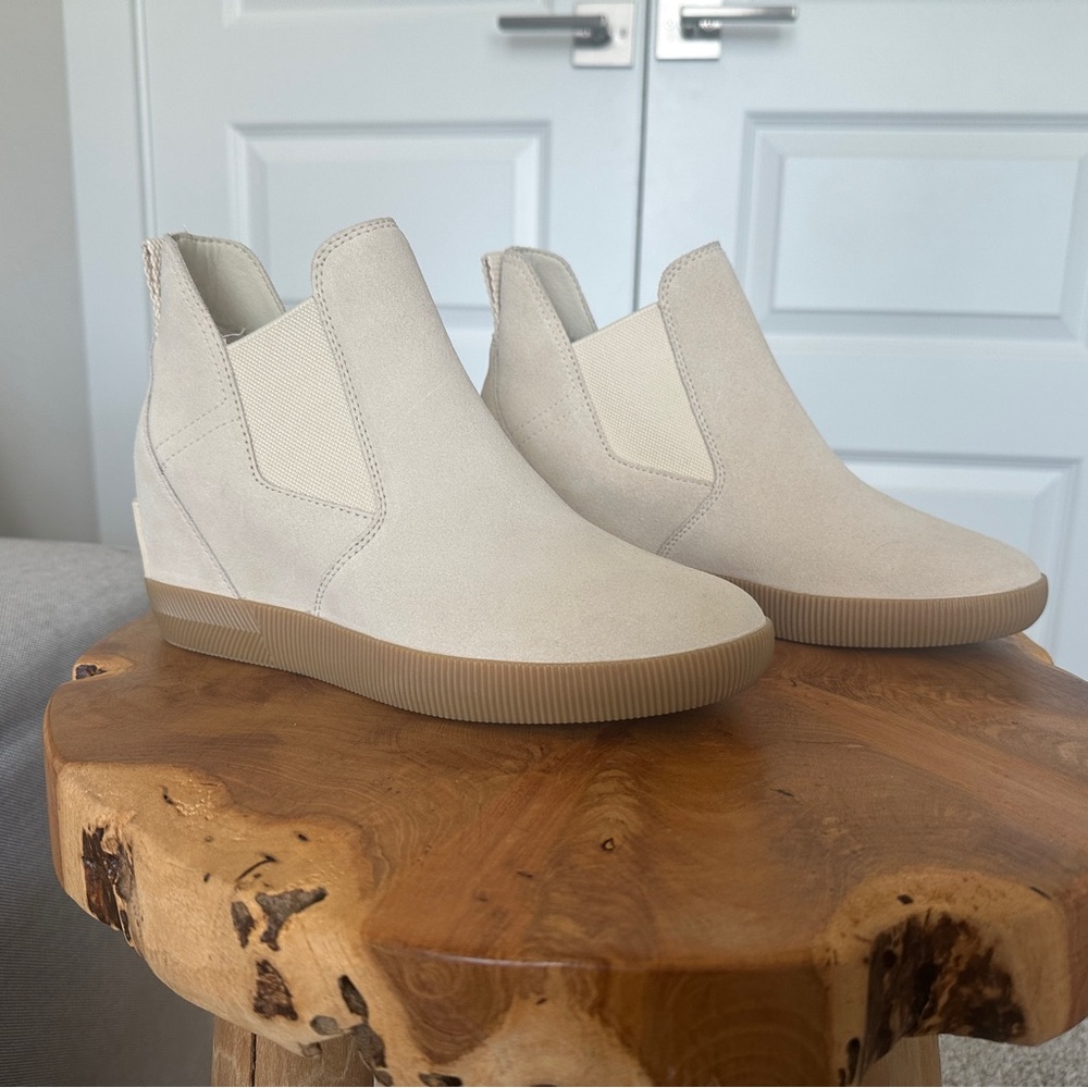 SOREL x CALIA Out N’ About™ Slip-On Wedge Women's Cream Ankle Boots